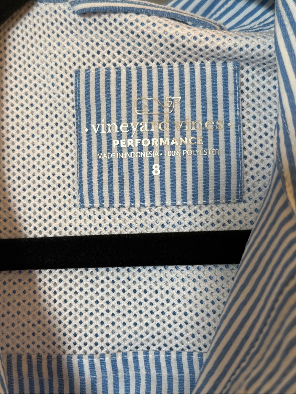 Vineyard Vines Harbor Stripe Cover Up Shirt SZ 8 - Picture 4 of 5